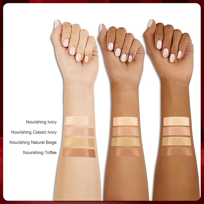 FV Dewy Foundation, Hydrating Formula & Medium Coverage, Waterproof, Long Lasting, Lightweight Liquid Foundation, Ideal For Dry/Combination Skin, 30g, Nourishing Classic Ivory