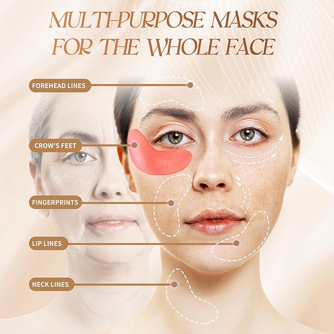 60Pcs Under Eye Patches for Dark Circles, Pro-Xylane Bose Eye Mask to Reduce Puffiness, Wrinkles & Fine Lines, Hydrating & All-Natural Skin Treatment Pads Spa Gifts for Women & Men