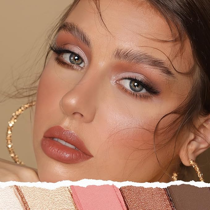 8PCS Neutral Eyeshadow Stick Set Metallic Shimmer Matte Cream Eye Shadow Eyeliner Brightener Pencil Crayon - Neutral Brown