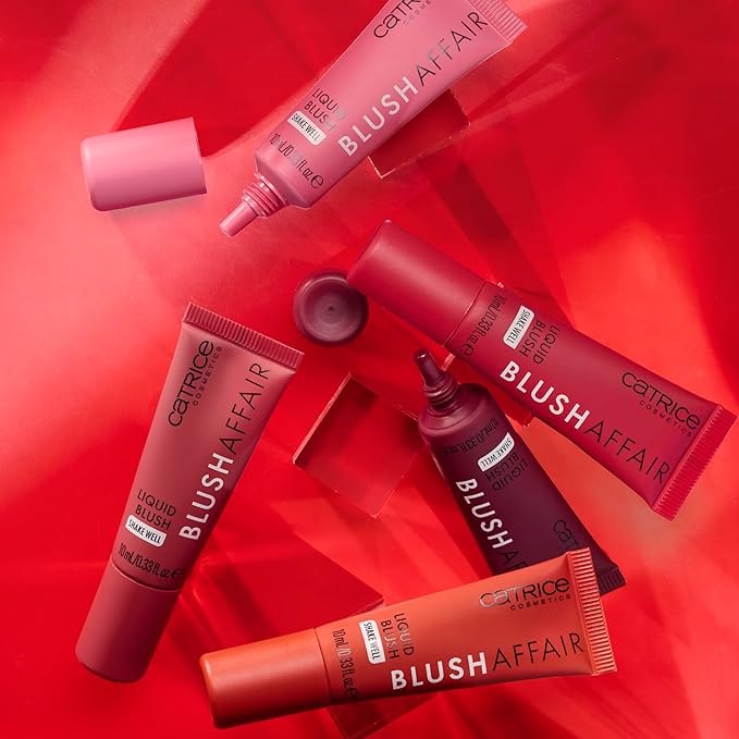 Catrice | Blush Affair Liquid Blush | Long-Lasting & Lightweight Multi-Use Make Up for Cheeks & Lips | Vegan & Cruelty Free | Without Parabens, Gluten, & Preservatives (30 | Ready Red Go)