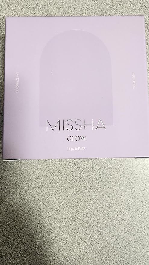 MISSHA Serum Cushion Glow Layering Fit Cushion Foundation No.21 Vanilla Light Beige for Bright Skin, Korean Foundation Makeup, Rich-Texture, Full-Coverage, 24-Hr Hydrating, Triple Glow System