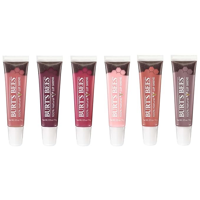 Burt's Bees Lip Gloss, Lip Shine for Women, 100% Natural Makeup, Pucker (Pack of 2)