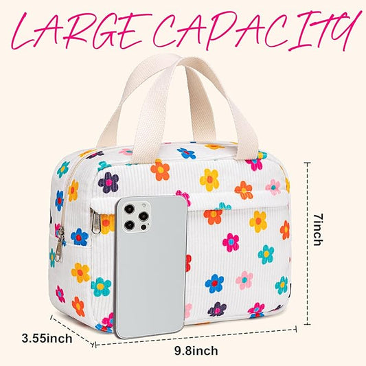 Makeup Bag for Women Cosmetic Bag Large Make Up Organizer Travel Toiletry Bags Waterproof Zipper Tote Pouch Purse for Girls
