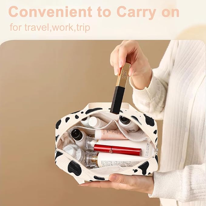 Makeup Bag for Women Cosmetic Bag Large Make Up Organizer Travel Toiletry Bags Waterproof Zipper Tote Pouch Purse for Girls