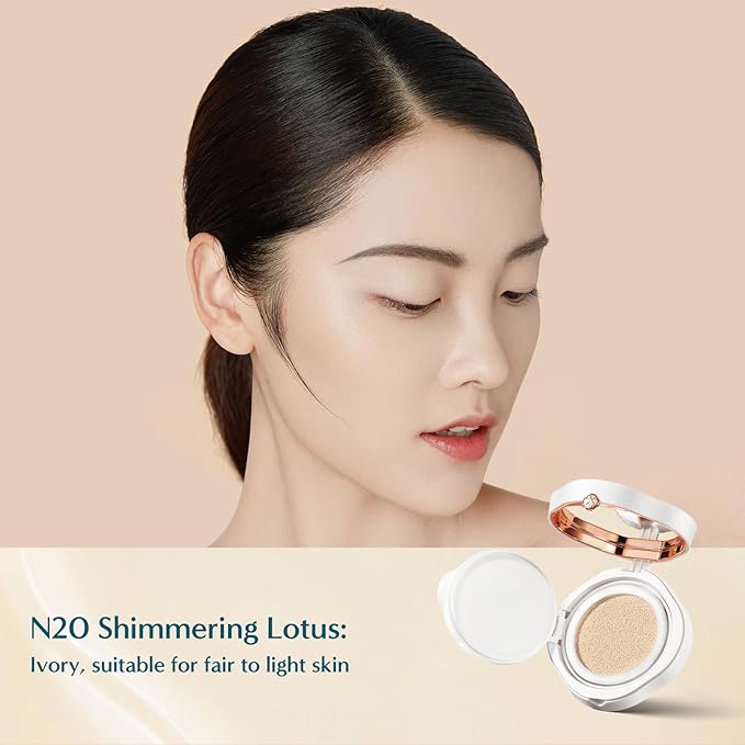 FLORASIS Flawless Jade Breathable Longwear Cushion Foundation (Ode to Embroidery) (N20 Shimmering Lotus, 1 Count)