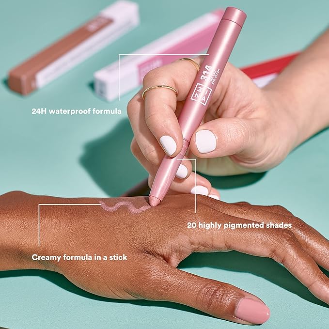 3INA The 24H Eye Stick - Creamy, Waterproof Formula - 2 In 1 Eyeshadow And Eyeliner - Highly Pigmented Shades - 24 Hour Long Lasting Wear - Matte, Sparkly Or Metallic Finish - 575 Brown - 0.049 Oz