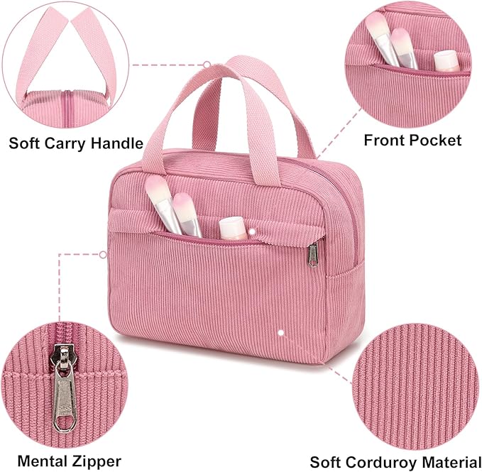 Makeup Bag for Women Cosmetic Bag Large Make Up Organizer Travel Toiletry Bags Waterproof Zipper Tote Pouch Purse for Girls