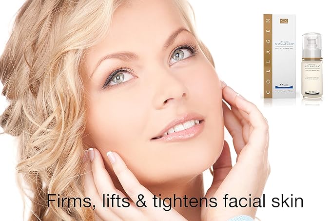 Anti-Aging Face & Neck Gel - Marine Collagen Moisturizer, Reduces Wrinkles, Fine Lines, Acne Scarring, Repairs Damaged Facial Skin - 50 ml