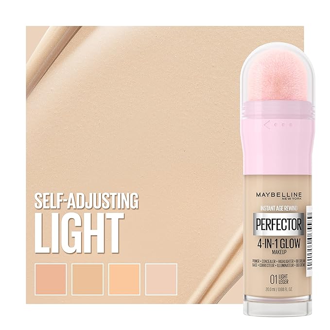 Maybelline New York Instant Age Rewind Instant Perfector 4-In-1 Glow Makeup, Light