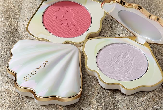 Sigma Beauty and Disney Blush - The Little Mermaid Long Lasting Blush Pressed Powder - Gluten Free, Cruelty Free, Vegan Makeup (True Love)