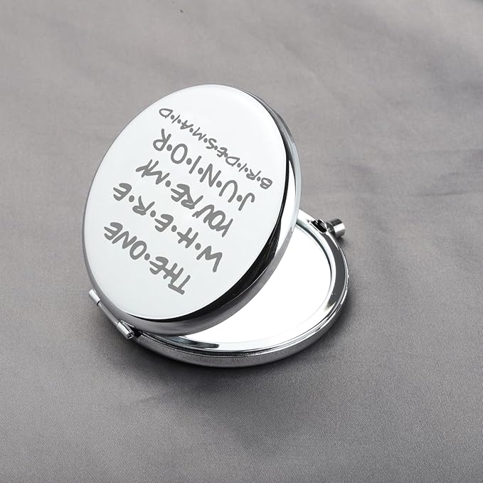 BAUNA Junior Bridesmaid Gift Bridesmaid Proposal Gift The One Where You're My Junior Bridesmaid Compact Mirror for Bridesmaid (Where JuniorB CMS)