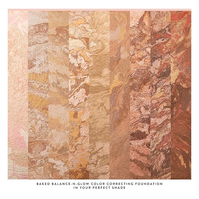 LAURA GELLER NEW YORK Get Glowing Kit (2pc): Baked Balance-n-Glow Illuminating Powder Foundation, Deep + Airbrush Kabuki Makeup Brush