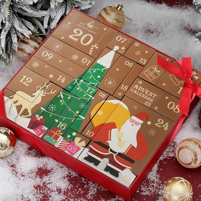 Advent Calendar 2024 BODY & EARTH Holiday Gifts for Women New Year Advent Calendar 24 Days of Beauty Advent Calendar 24PCS 2024 Skincare Advent Calendar