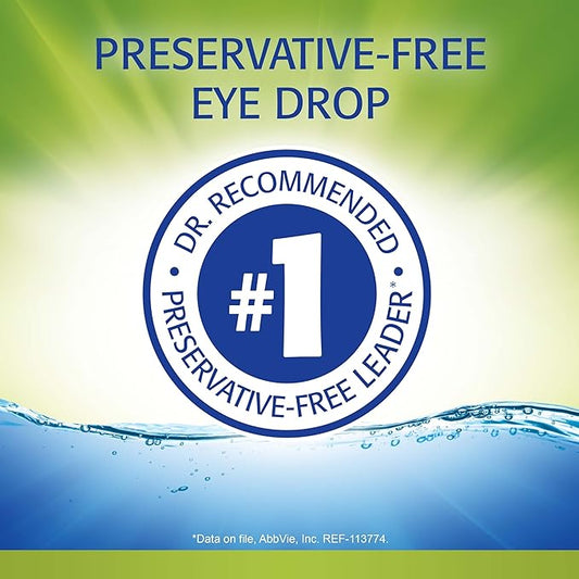 Refresh RELIEVA PF Xtra Preservative-Free Artificial Tears Lubricant Eye Drops, 2x0.33 fl oz (20 mL), 2 Count