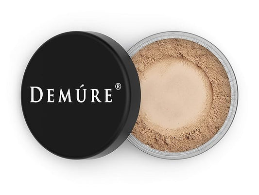 Demure Mineral Make Up, Medium Dark Mineral Foundation Makeup, Concealer Makeup, Natural Makeup Made with Pure Crushed Minerals, Loose Face Powder. Demure Mineral Makeup