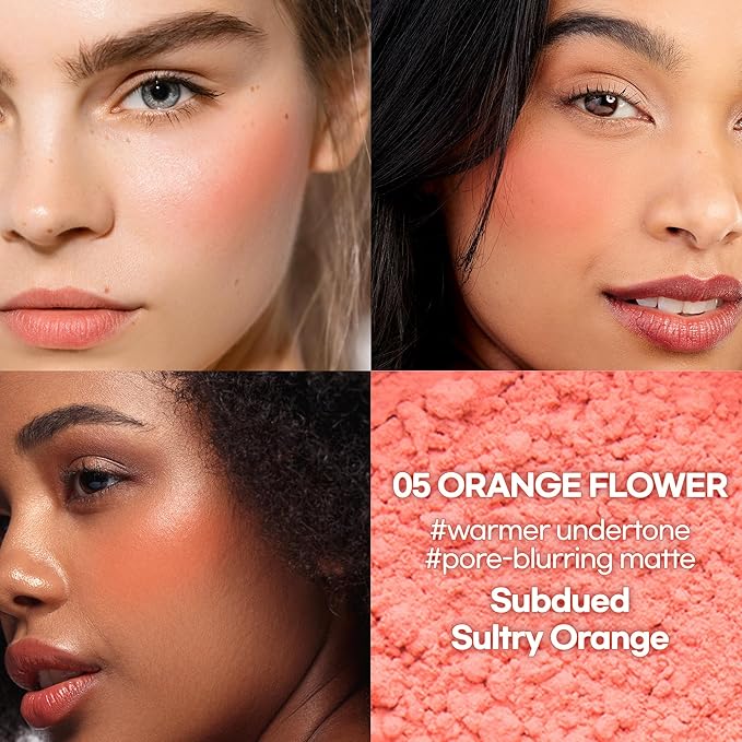 Hope Girl 3D Powder Blusher 0.17oz (Orange Flower)