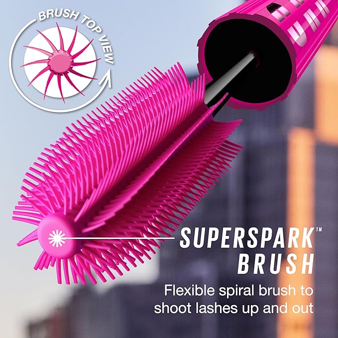 Maybelline Lash Sensational Firework Washable Mascara, Lengthening & Volumizing Mascara for up to 24HR wear, Very Black, 1 Count