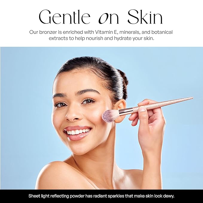 Sorme Cosmetics Baked Bronzer in Warmth (0.2oz)| With Skin-Revitalizing Vitamin E and Botanical Extracts | Versatile Wet/Dry Powder Bronzer with Shimmer Finish | For Dewy and Sun-Kissed Skin