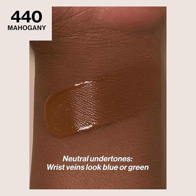 Revlon Liquid Foundation, ColorStay Face Makeup for Combination & Oily Skin, SPF 15, Medium-Full Coverage with Matte Finish, 440 Mahogany, 1 fl oz