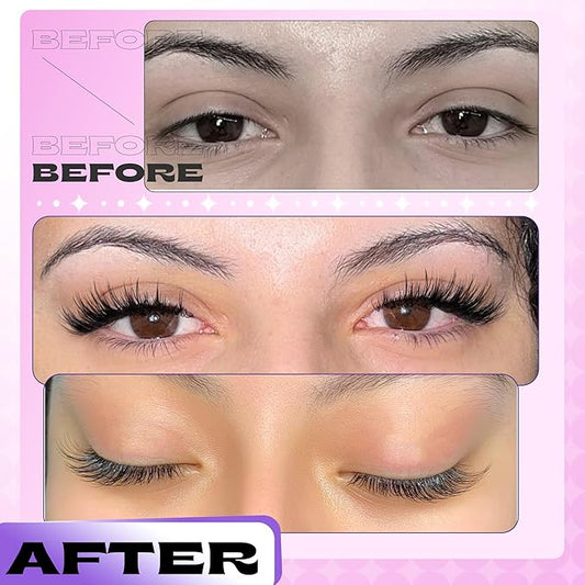 Magnetic Eyelashes with Applicator Cat Eye Magnetic Lashes Natural Look Eyelashes No Need Glue False Eyelashes by Lanflower