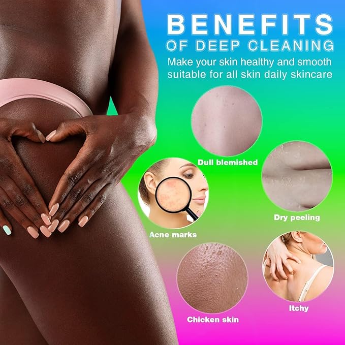 3 Pieces African Bath Sponge African Net Long Net Bath Sponge Exfoliating Shower Body Scrubber Back Scrubber Skin Smoother,Great for Daily Use (Rose Red, Blue, Green)