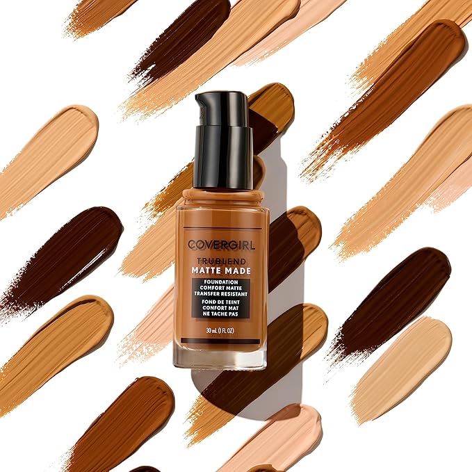 Covergirl Trublend Matte Made Liquid Foundation, T10 Golden Amber, 1 Fl Oz (Pack of 2)