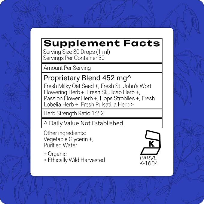 Grama Wellness Zzzzz Organic Natural Liquid Sleep Aid Sleep Drops, Deep Sleep Support Tincture for Relaxing Sleep, Vegan, Non-GMO, Herbal Sleep Supplement Alcohol Free | Made in USA - 30 Servings