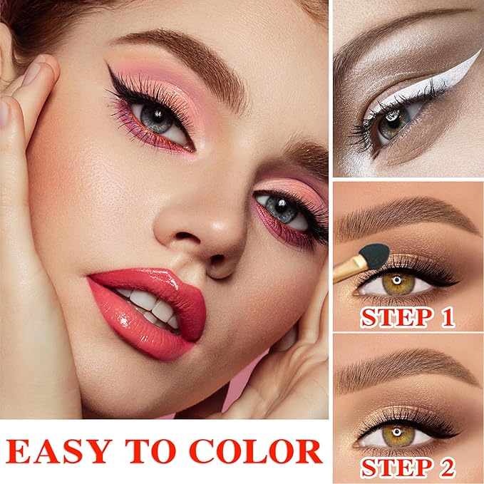 10 Colors Makeup Naked Eyeshadow Palette,Nude Matte Shimmer Eyeshadow Palette,Natural Glitter Pigment Eye Shadow Pallete Set Long Lasting & Waterproof Smokey Eye Professional Beauty Makeup Kit #6