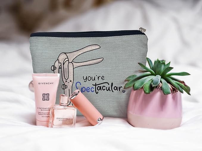 Ayxvt Obgyn Cosmetic Makeup Bag - Medical Office Decor, Midwife Gifts, Doctor Gifts (Blue)