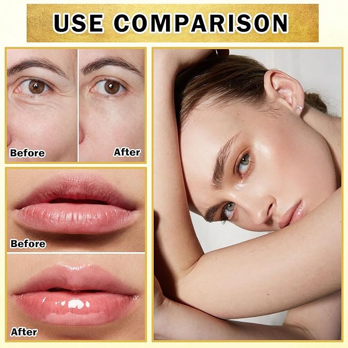 30PCS Lip Mask & Under Eye Mask Pink Lip Masks 24k Gold Eye Mask Patches for Puffy Eyes Effectively Moisturizing Lip & Eye Skin Reducing Fine Lines & Dark Circle