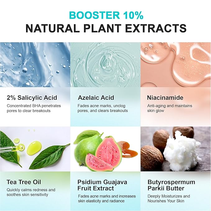 Acne Pimple Spot Treatment Cream: Cystic Hormonal Breakouts Control for Face & Back - 2% Salicylic Acid, Fast Redness Relief, Fades Blemishes & Post-Acne Marks, Teens-Adults, 1.8 oz