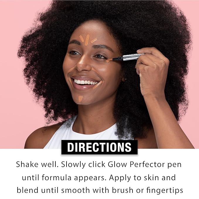 Neutrogena Healthy Skin Glow Perfector Pen, Lightweight Brightening Concealer Pen with Pro-Vitamin B5 & Vitamin E to Brighten Darkness & Dullness for a Natural, Radiant Highlight, Light, .1 oz