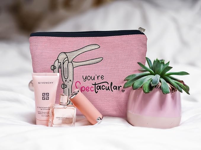 Ayxvt Obgyn Cosmetic Make up Bag - Obgyn Gifts Makeup Bag, Medical Office Decor, Obgyn Gifts for Doctors, Midwife Gifts Cosmetic Bag, Gifts Ideas for Doctors (Pink)