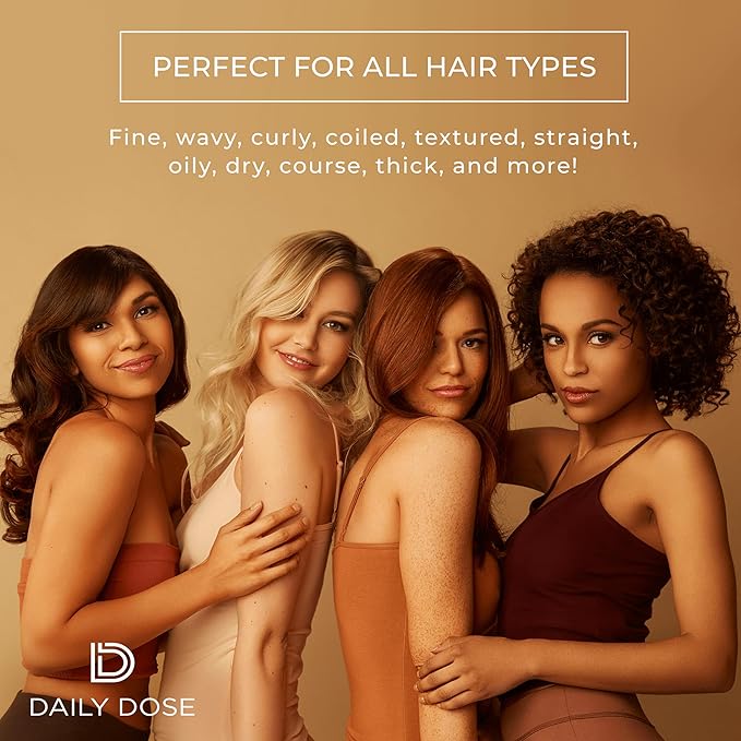 DAILY DOSE Clean Moisture Spray Leave-In Conditioner Detangler, Paraben-Free, Phthalates-Free, Cruelty-Free, Vegan