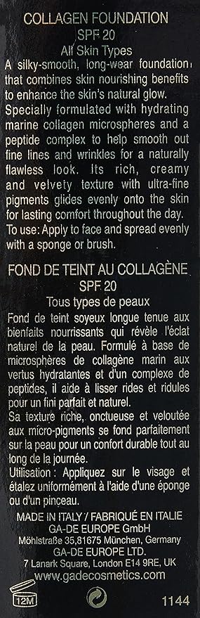 Longevity Collagen Foundation Spf 20 By GA-DE COSMETICS - 502 cool beige