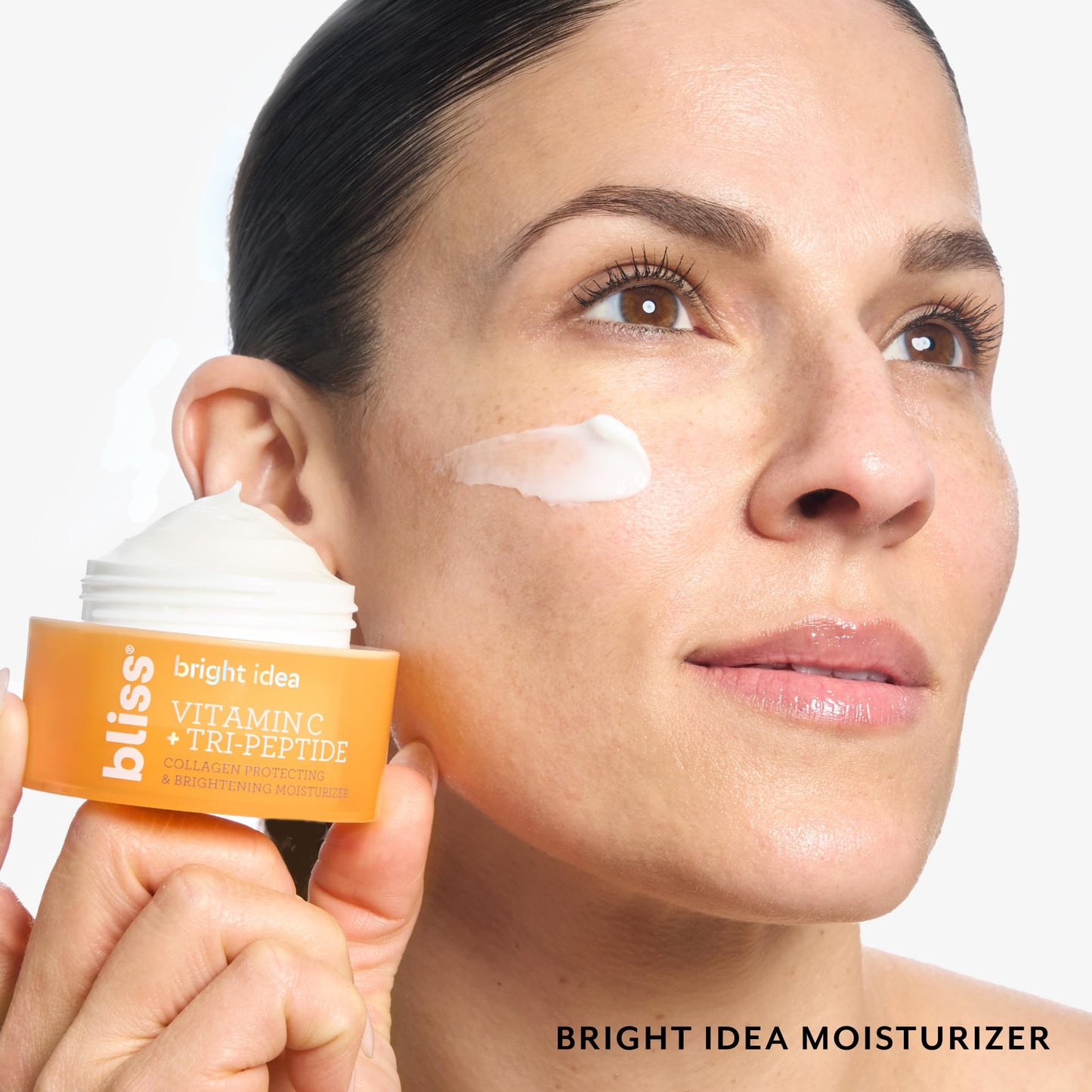 Bliss Vitamin C + Tri-Peptide Brightening Moisturizer | Squalane & Hydration Boosters | Anti-Aging Face Cream for Collagen and Elasticity | Clean Vegan & Cruelty Free 1.7 fl oz