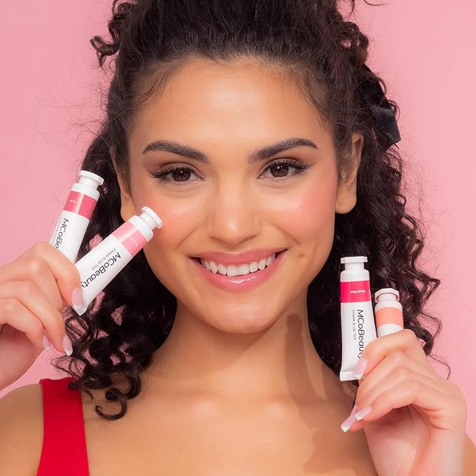 MCoBeauty Cheek & Lip Tint, Rose Glow, Vibrant Pop of Color for Cheeks and Lips, Vegan, Cruelty Free Cosmetics