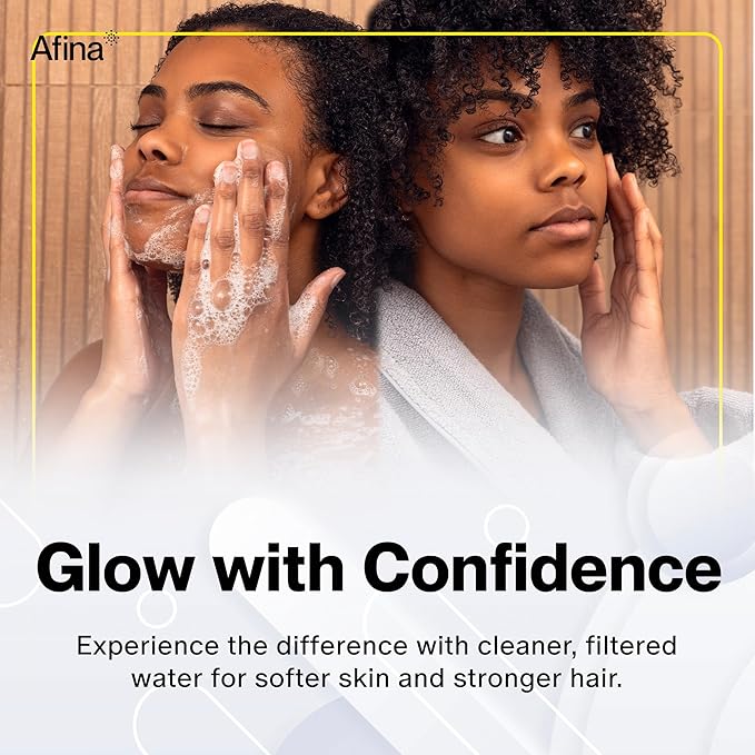 Afina Filtered Shower Head | High Pressure Shower - Reduces Dry Itchy Skin, Dandruff, Eczema, & Dramatically Improves Condition of your Skin, Hair & Nails (Chrome)