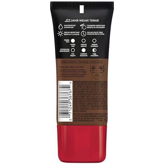 L'Oreal Paris Cosmetics Makeup Infallible Pro-Matte Liquid Longwear Foundation, Rich Chocolate, 1 fl oz.