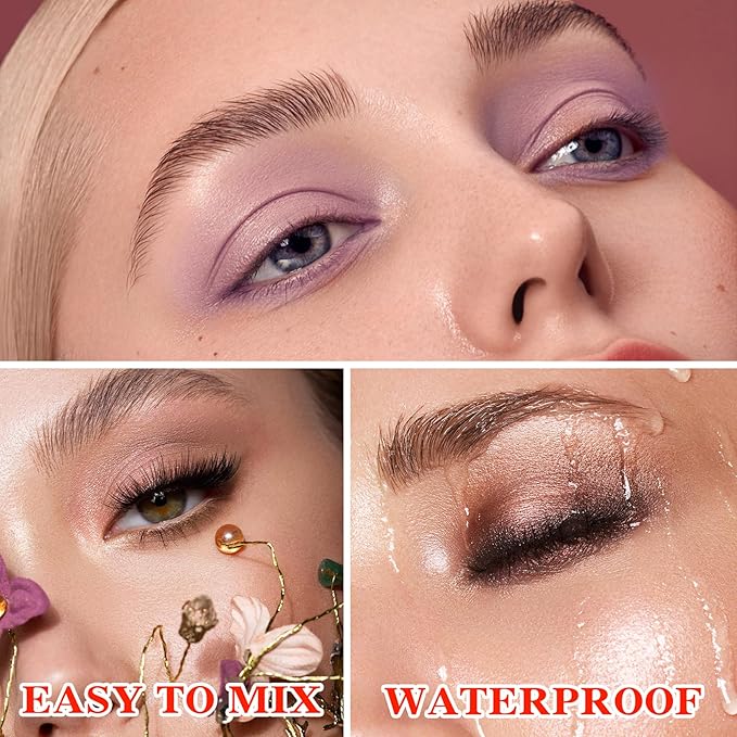 10 Colors Makeup Naked Eyeshadow Palette,Nude Matte Shimmer Eyeshadow Palette,Natural Glitter Pigment Eye Shadow Pallete Set Long Lasting & Waterproof Smokey Eye Professional Beauty Makeup Kit #4