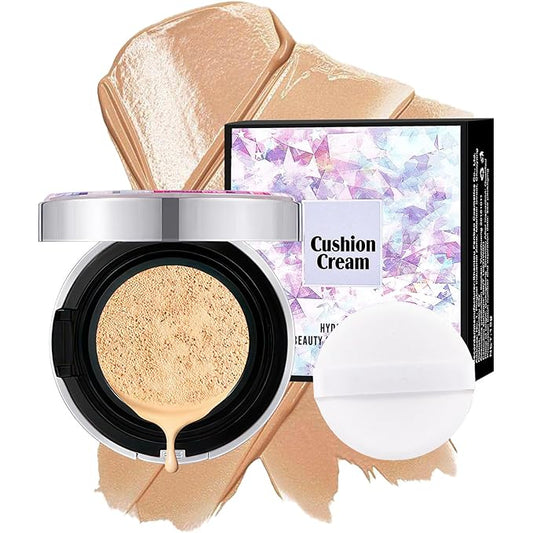 Air Cushion CC Cream Foundation - BB Cream Face Makeup Foundation for Natural Skin Radiant & Moisturizing Skin, Easy Application, Create Long-Lasting & Waterproof Face Makeup (Natural, 3.21 Ounce)