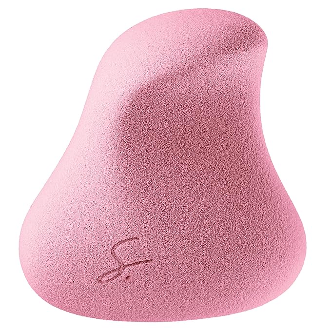 Complexion Pro Beauty Blender Sponge, Pink, Single - Ergonomic Makeup Sponge and Beauty Blender, Essential Make up and Blending, Multipurpose Makeup Kit Facial Sponge