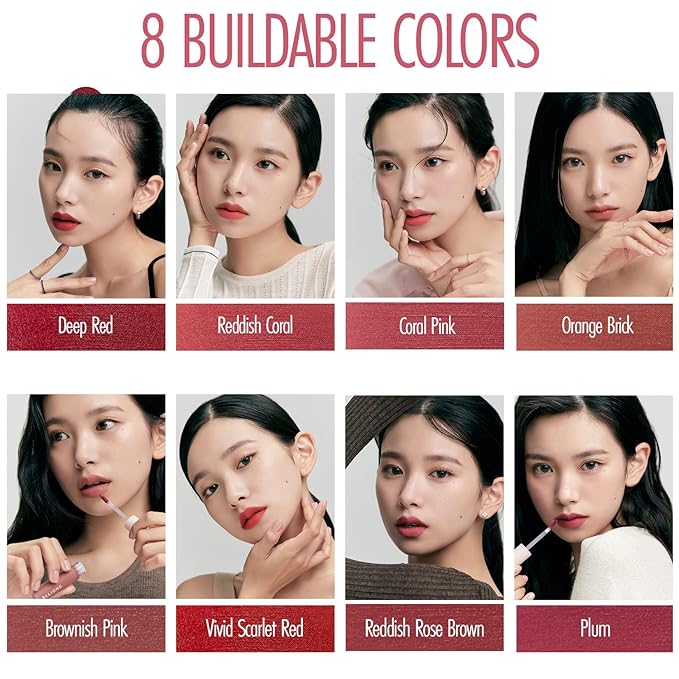 ALLIONE Korean Lip Tint Balm, Velvet Matte Tint Stain, Moisturizing Hydrating Cream for Soft Lips, Smudge-proof Color