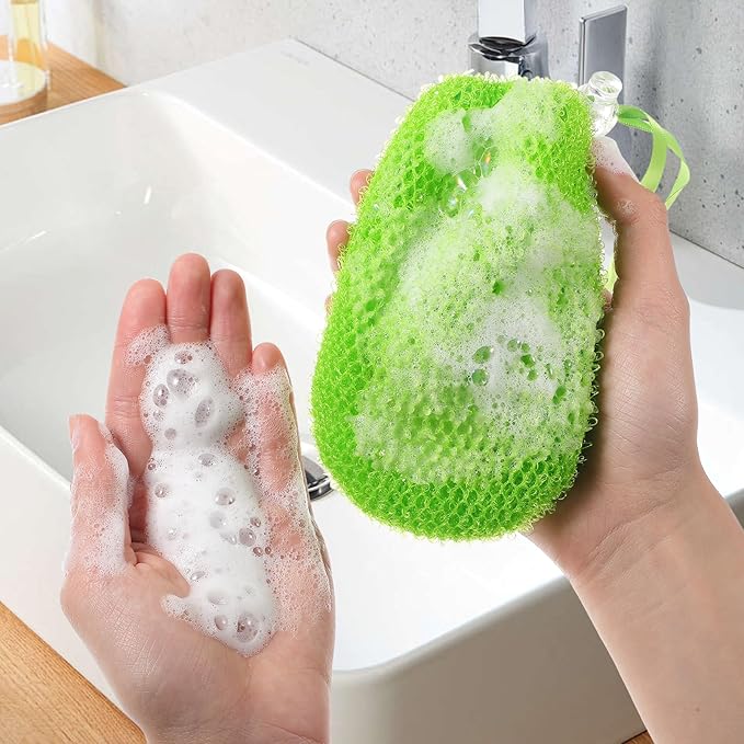 6 Pack Soap Bags for Soap Bars, Reusable Mesh Soap Saver Bag Hangable Bar Soap Pouch Exfoliating Soap Bag Mesh Bar Soap Loofah Holder Pouch Bubble Foam Net Shower Body Facial Cleaning