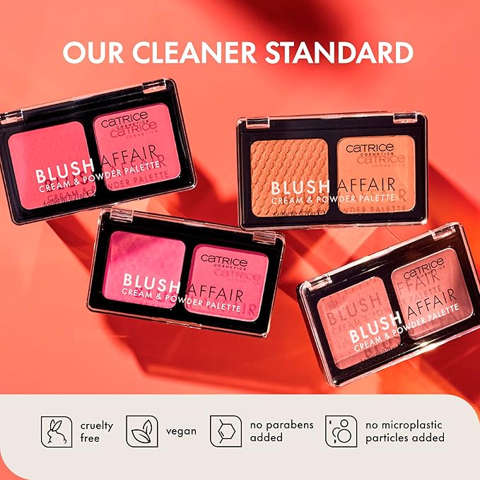 Catrice | Blush Affair Cream & Powder Palette | Highly Pigmented Radiant Cream & Soft Matte Powder | Vegan & Cruelty Free (010 Stunning Strawberry)