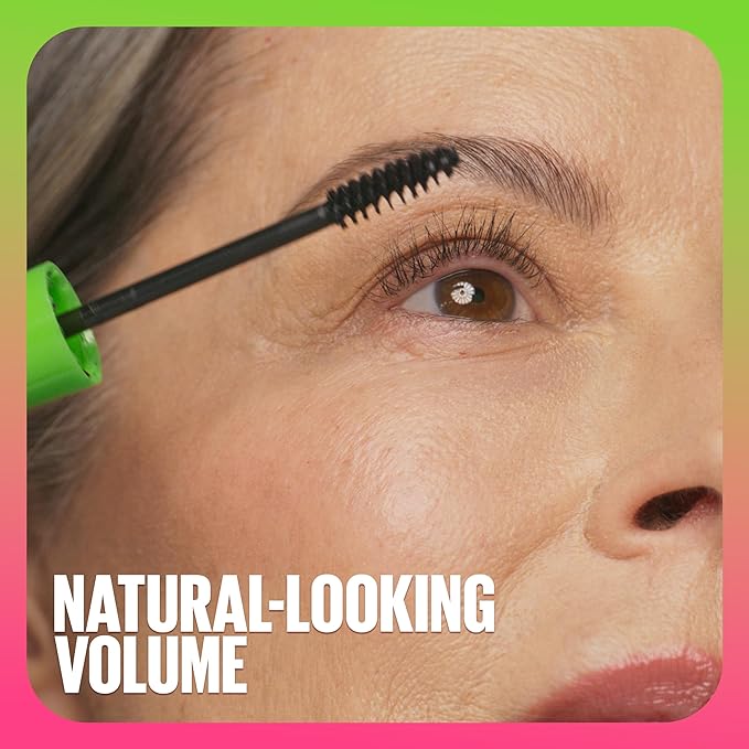 Maybelline Great Lash Washable Mascara Makeup, Volumizing Lash-Doubling Formula That Conditions As It Thickens, Very Black, 1 Count