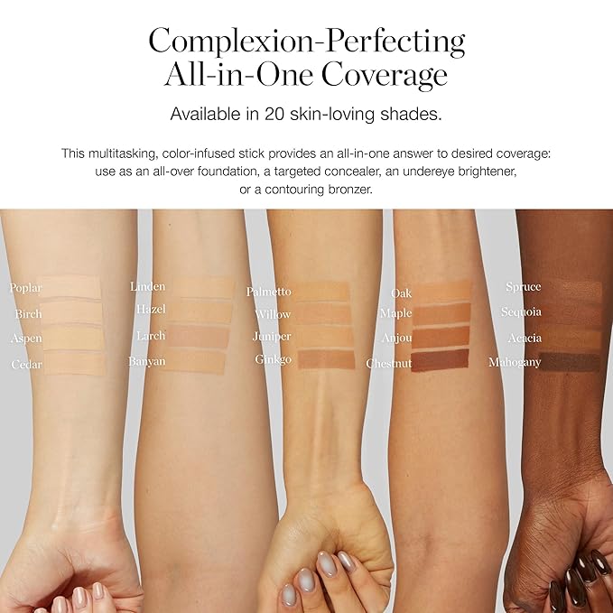 Ogee Sculpted Complexion Foundation Stick (Ginkgo 5.00N - Medium Tan, Neutral Undertones) Full Coverage Foundation Makeup - Instantly Balance & Even Complexion - 70% Organic Ingredients