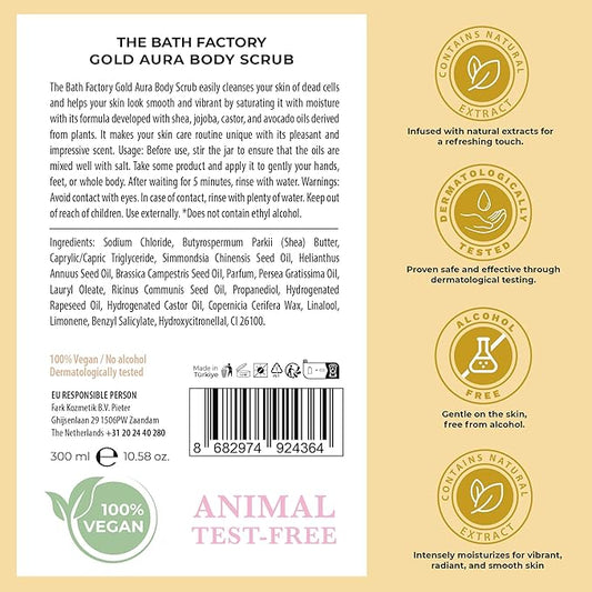 Body Scrub for Exfoliating with Moisturizing Shea Butter | 100% Vegan | Natural Mixing Fruit Extract | Perfect Exfoliator for All Body Parts such as Face, Foot, Hand