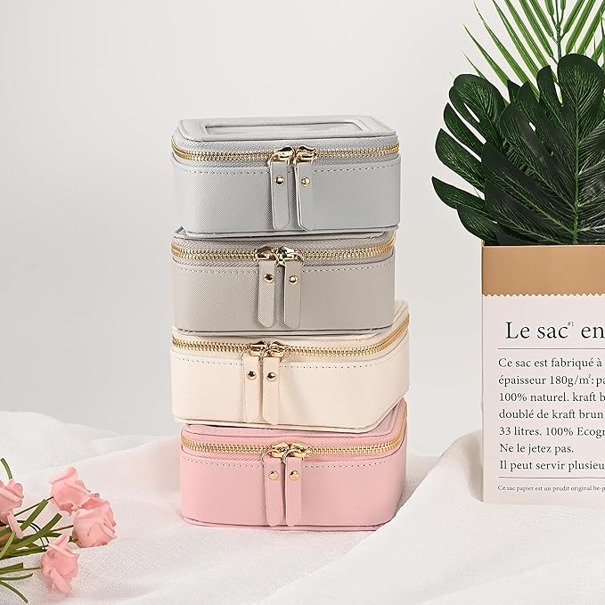 Aveniee Clear Makeup Bag Small, Mini Travel Toiletry Bag Cosmetic Bags Organizer, TSA Approved Clear Makeup Case Pouch with Zipper, Car Essentials for Women Men(Blue)