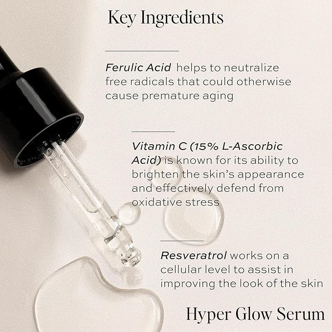Dime Beauty Serum Set - Includes Hyaluronic Acid + Hyper Glow Serum (30 ml Each)